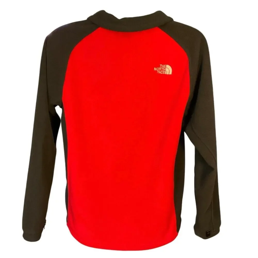 The North Face Full Zip Fleece Jacket Red Black Color Block Men’s Medium
